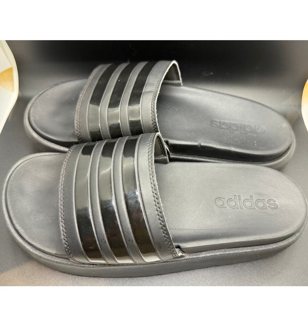 Adidas Adilette Comfort Slides Women's Black Size 9